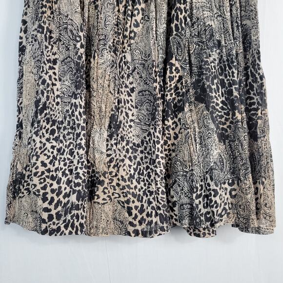 New Direction Mixed Print Pull-on Skirt size 3X brown black animal print boho - Picture 5 of 7